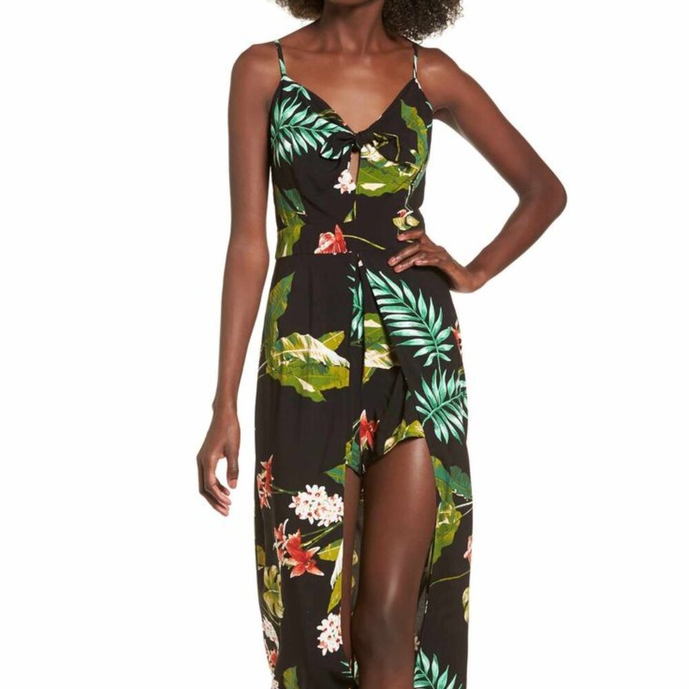 Soprano Tie-Front Maxi Romper